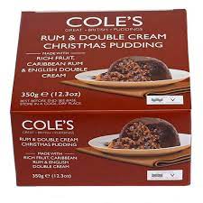 Coles Rhum & Double Cream Christmas Pudding 350g
