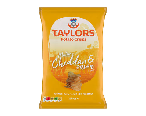 Taylors crisps Mature Cheddar & Onion 150g