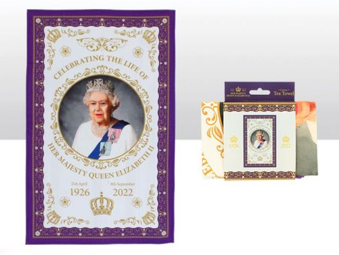 Tea Towel Cotton Quuen Elizabeth II