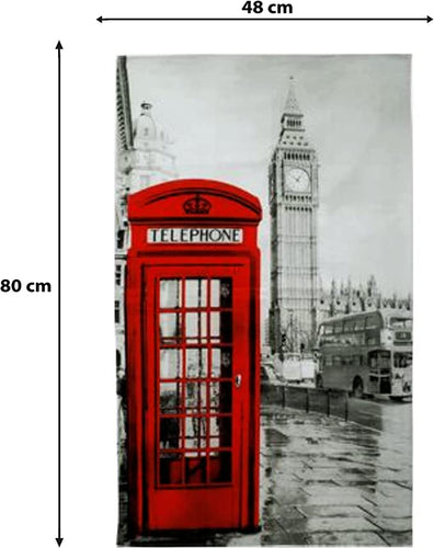 Red Telephone Box Big Ben Photographic Tea Towel