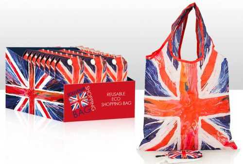 Spin Painting Union Jack Shopping Bag