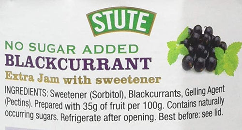 Stute No Sugar Added Blackcurrant Jam 430g
