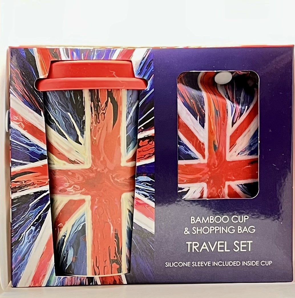 Union Jack Bamboo Cup & Shopping Bag