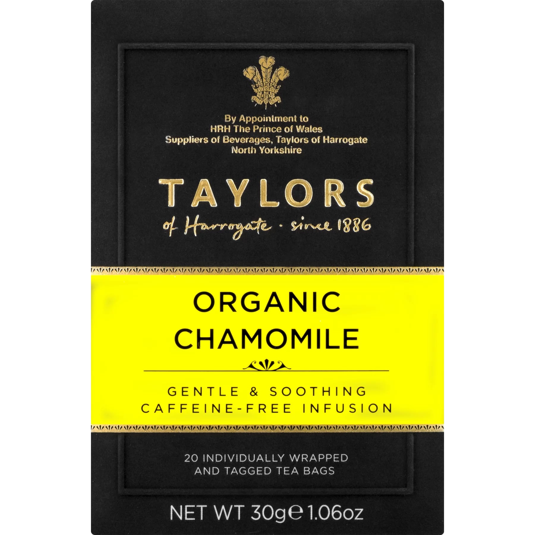 TAYLORS OF HARROGATE ORGANIC CHAMOMILE TEA 20S