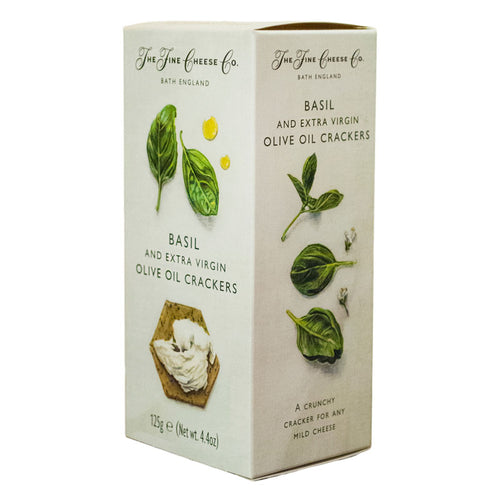 The Fine Cheese Co. Basil & Olive Oil Crackers 125g