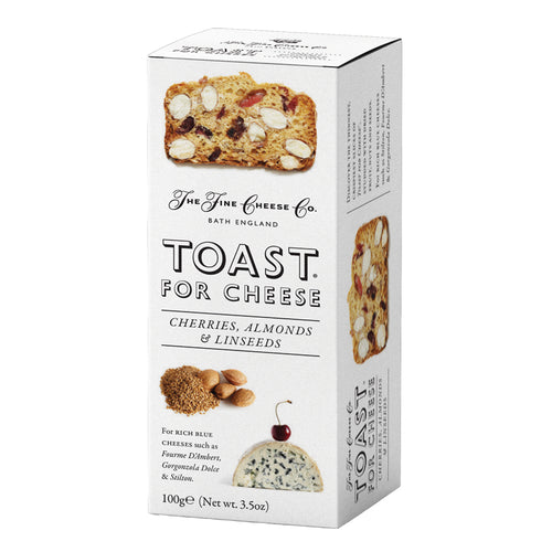 THE FINE CHEESE CO. TOAST FOR CHERRIES, ALMONDS & LINSEEDS 100G