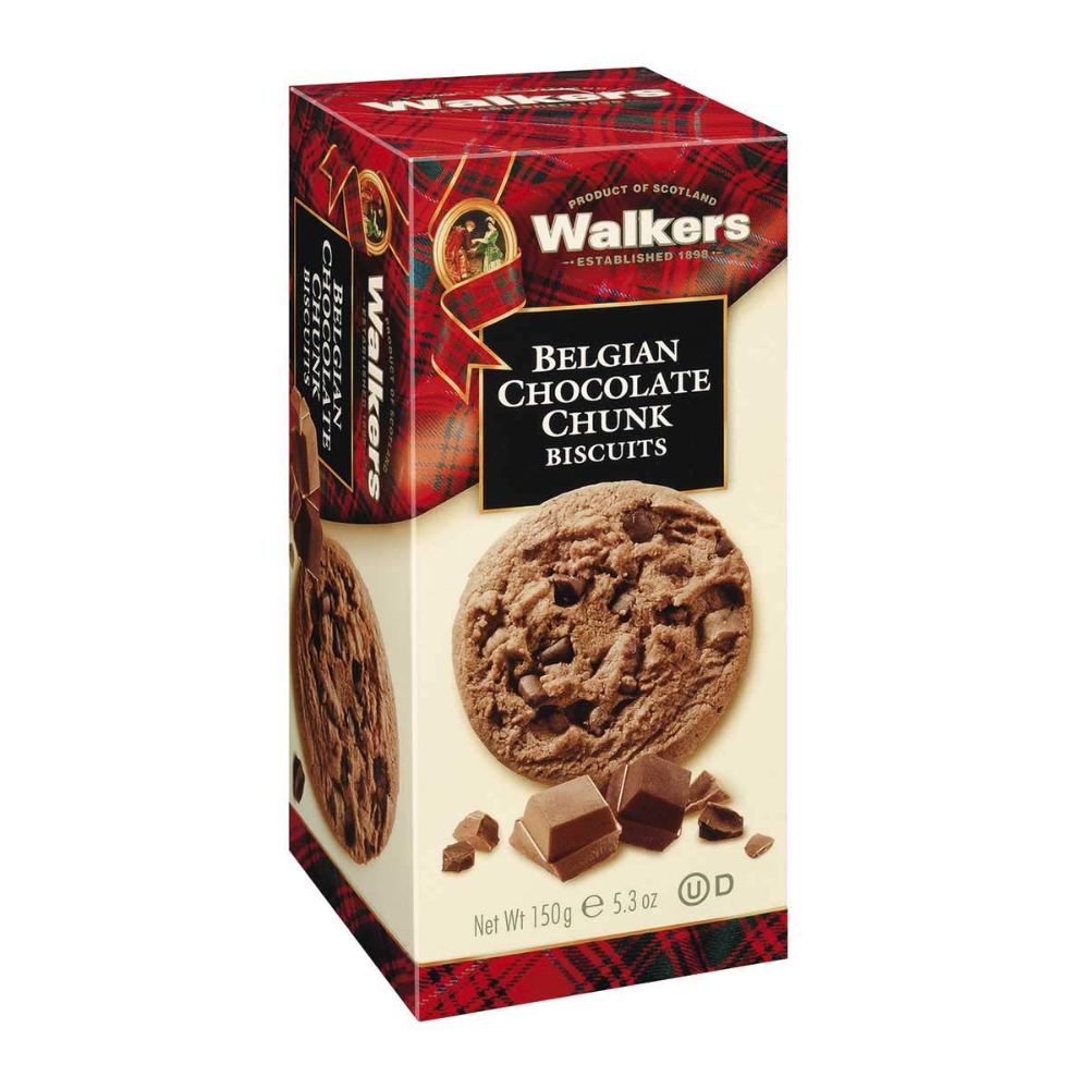 Walkers Belgian Chocolate Chunk Biscuits 150g