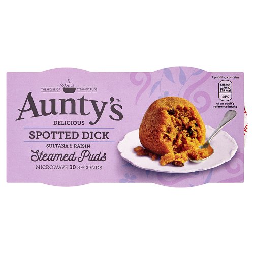 Auntys Spotted Dick Puddings - BritShop