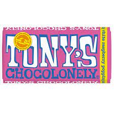 Tonys White Chocolate & Raspberry 180g