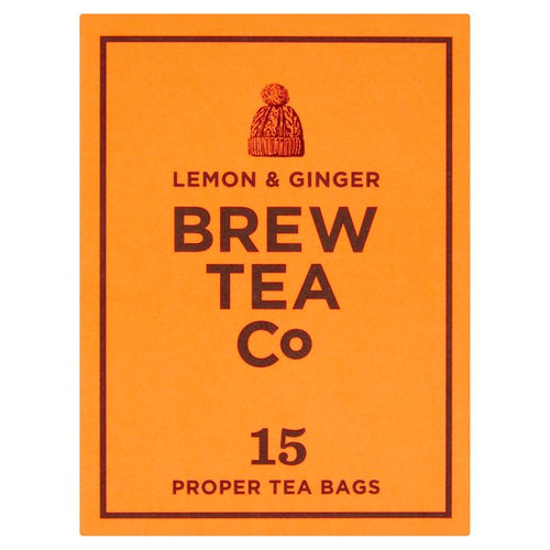 BREW TEA CO LEMON & GINGER 15 BAGS