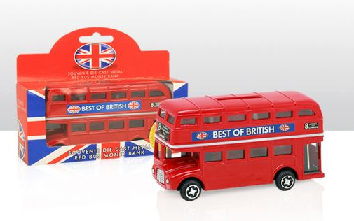 London Bus Small Die Cast Money Box