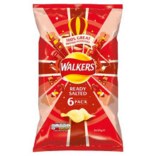 Walkers Crisps Ready Salted 6 pack - BritShop